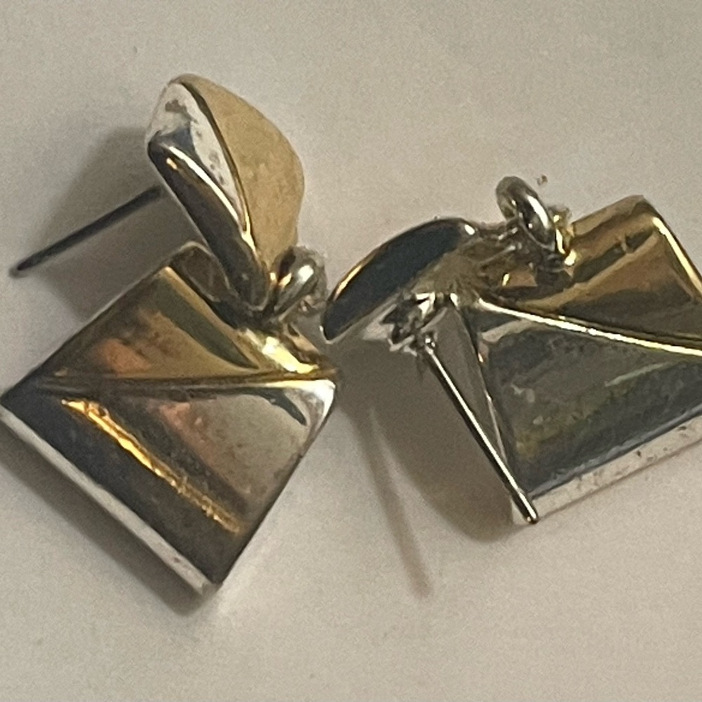 Gold and Silver Geometric Earrings Napier Brand